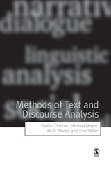 Methods of Text and Discourse Analysis - Stefan Titscher ; Michael Meyer ; Ruth Wodak ; Eva Vetter - 9780761964827