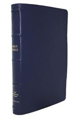 Nkjv, Thinline Reference Bible, Large Print, Premium Goatskin Leather, Blue, Premier Collection, Comfort Print: Holy Bible, New King James Version - Thomas Nelson - 9780785236498