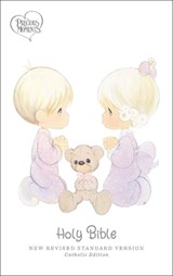 NRSVCE, Precious Moments Bible, White, Leathersoft, Comfort Print - Catholic Bible Press - 9780785239314