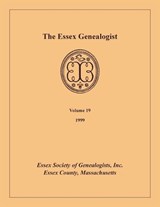 The Essex Genealogist, Volume 19, 1999 - Inc Essex Society of Genealogists - 9780788418853
