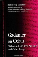 Gadamer on Celan - Hans-Georg Gadamer - 9780791432303