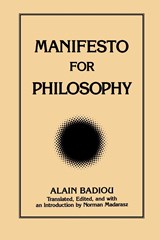 Manifesto for Philosophy - Alain Badiou - 9780791442203