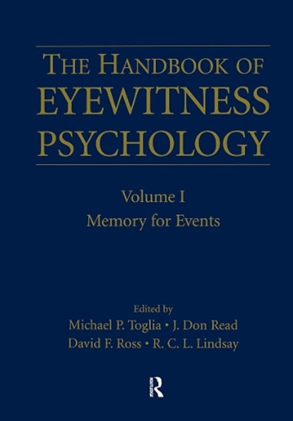 The Handbook of Eyewitness Psychology: Volume I, Michael P. Toglia ; J. Don Read ; David F. Ross ; R.C.L. Lindsay - Gebonden - 9780805851519