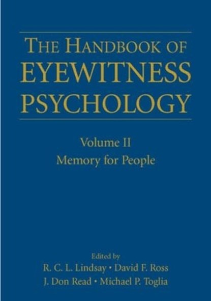 The Handbook of Eyewitness Psychology: Volume II, R.C.L. Lindsay ; David F. Ross ; J. Don Read ; Michael P. Toglia - Gebonden - 9780805851526