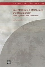 Decentralization, Democracy and Development - World Bank - 9780821379998