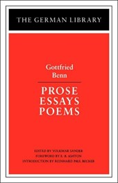Prose Essays Poems: Gottfried Benn
