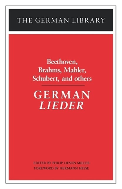 German Lied, MILLER,  Philip - Paperback - 9780826403285