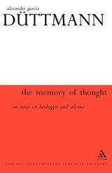 The memory of thought - DÜTTMANN, Alexander García - 9780826459015