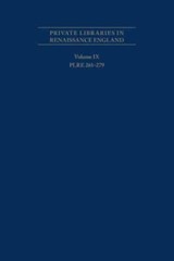 Private Libraries in Renaissance England: A Coll - PLRE 261-279 - R. J. Fehrenbach ; Joseph L. Black - 9780866985611