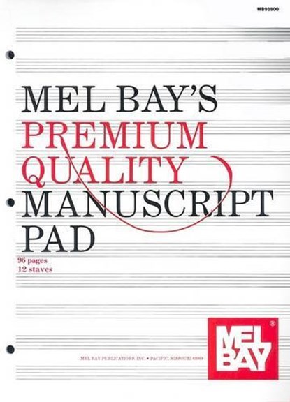 Premium Quality Manuscript Pad 12-Stave, niet bekend - Paperback - 9780871667199