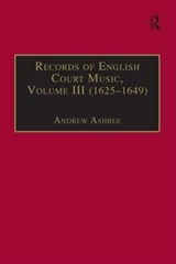 Records of English Court Music - Andrew Ashbee - 9780950720746