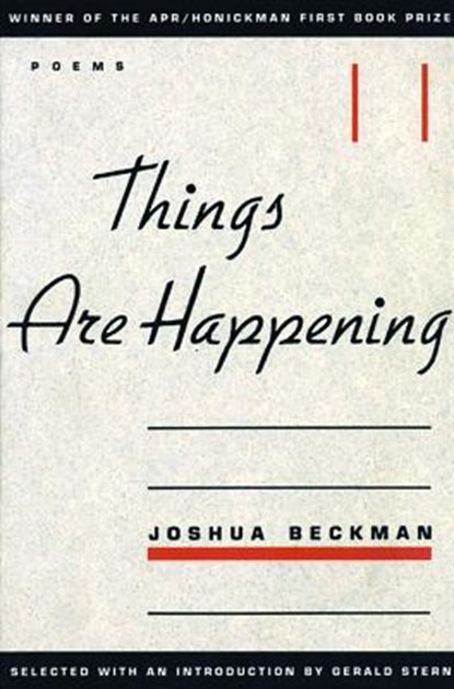 Things Are Happening, BECKMAN,  Joshua - Gebonden - 9780966339505