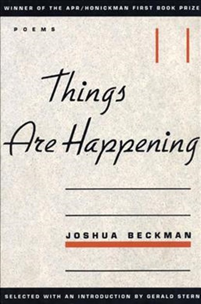 Things are Happening, Joshua Beckman - Paperback - 9780966339512
