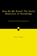 How Do We Know? The Social Dimension of Knowledge: Volume 89 - Julian Baggini - 9781009077194