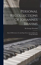 Personal Recollections Of Johannes Brahms