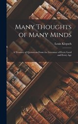 Many Thoughts of Many Minds - Louis Klopsch - 9781016646598