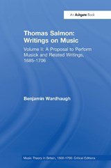 Thomas Salmon: Writings on Music - Benjamin Wardhaugh - 9781032927619