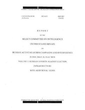 Report of the Select Committee on Intelligence United States Senate on Russian Active Measures Campaigns and Interference in the 2016 U.S. Election: V