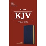 KJV Single-Column Compact Bible, Navy Leathertouch - Holman Bible Publishers - 9781087782812