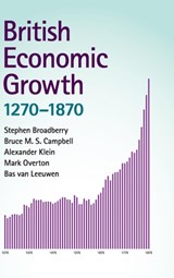 British Economic Growth, 1270-1870 - STEPHEN (LONDON SCHOOL OF ECONOMICS AND POLITICAL SCIENCE) BROADBERRY ; BRUCE M. S. (QUEEN'S UNIVERSITY BELFAST) CAMPBELL ; ALEXANDER (UNIVERSITY OF KENT,  Canterbury) Klein ; Mark (University of Exeter) Overton ; Bas (University of Warwick) van Leeuwen - 9781107070783