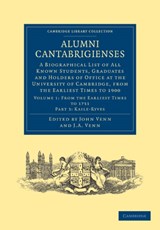 Alumni Cantabrigienses - John Venn ; John Archibald Venn - 9781108036092