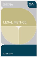 Legal Method - IAN (STIRLING LAW SCHOOL,  University of Stirling) McLeod - 9781137027689
