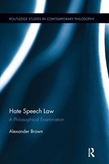 Hate Speech Law - Alex Brown - 9781138062740