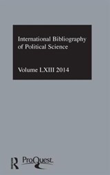 IBSS: Political Science: 2014 Vol.63 - The British Library of Political and Economic Science - 9781138195981