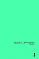 An Introduction to Transformational Syntax - Roger Fowler - 9781138207639
