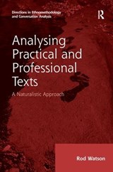 Analysing Practical and Professional Texts - Rod Watson - 9781138276963