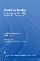 Sarah Fyge Egerton - Robert C. Evans - 9781138378735