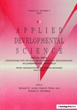 Conditions for Optimal Development in Adolescence - Mihaly Csikszentmihalyi ; Barbara Schneider - 9781138417250