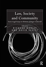 Law, Society and Community - Richard Nobles ; David Schiff - 9781138637740
