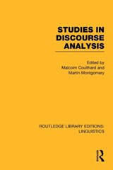 Studies in Discourse Analysis (RLE Linguistics B: Grammar) - MALCOLM (UNIVERSITY OF ASTON,  UK) Coulthard ; Martin Montgomery - 9781138983182