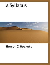 A Syllabus - Homer C Hockett - 9781140121930