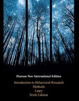 Introduction to Behavioral Research Methods - LEARY,  Mark - 9781292020273