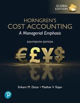 COST ACCOUNTING MANAGERIAL EMPHASIS -  - 9781292463063
