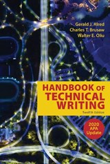 The Handbook of Technical Writing with 2020 APA Update - ALRED,  Gerald J. ; Oliu, Walter E. ; Brusaw, Charles T. - 9781319362201