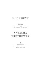Monument - Natasha Trethewey - 9781328508690