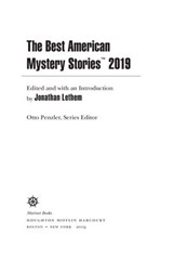 The Best American Mystery Stories 2019 - Otto Penzler - 9781328636119