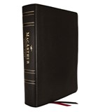 LSB, MacArthur Study Bible, Black Genuine Leather, Comfort Print, Thumb Indexed - John F. MacArthur - 9781400339761