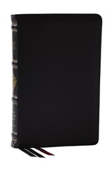 RSV Personal Size Bible with Cross References, Black Premium Goatskin Leather, Premier Collection, (Sovereign Collection) - Thomas Nelson - 9781400347827
