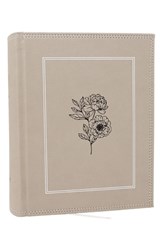 NKJV, Journal the Word Bible: Reflect, Journal or Create Art Next to Your Favorite Verses (Stone Leathersoft over board, Red Letter, Comfort Print) - Thomas Nelson - 9781400352319