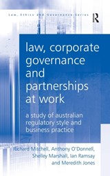 Law, Corporate Governance and Partnerships at Work - RICHARD MITCHELL ; ANTHONY O'DONNELL ; SHELLEY MARSHALL ; IAN RAMSAY ; MEREDITH (BRUNEL UNIVERSITY LONDON,  UK) Jones - 9781409421061