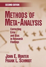 Methods of Meta-Analysis - John E. Hunter ; Frank L. Schmidt - 9781412904797