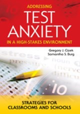 Addressing Test Anxiety in a High-Stakes Environment - Gregory J. Cizek ; Samantha S. Burg - 9781412908894