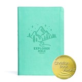 CSB Explorer Bible for Kids, Light Teal Mountains Leathertouch, Indexed: Placing God's Word in the Middle of God's World - Csb Bibles by Holman - 9781430082644