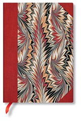 Rubedo (Cockerell Marbled Paper) Midi Lined Hardcover Journal - Paperblanks - 9781439793619