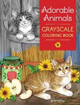 Adorable Animals GrayScale Coloring Book - Jane Maday - 9781440350511