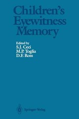 Children's Eyewitness Memory - Stephan J. Ceci ; Michael P. Toglia ; David F. Ross - 9781468463408